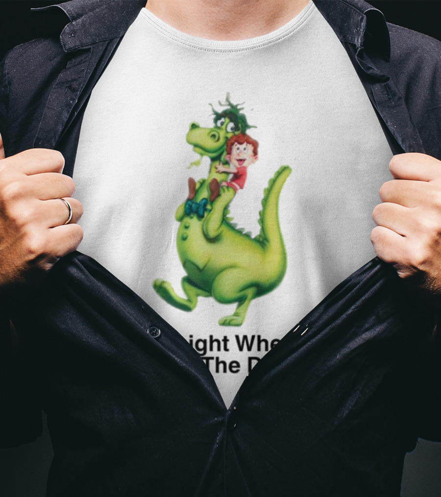 Tonight When I Chase The Dragon Cartoon Fantasy Fun Adventure T-Shirt
