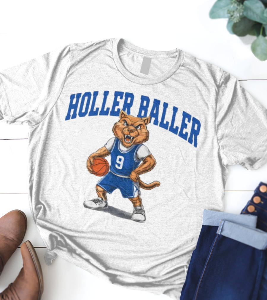 Holler Baller Basketball Wildcat Jersey 9 T-Shirt