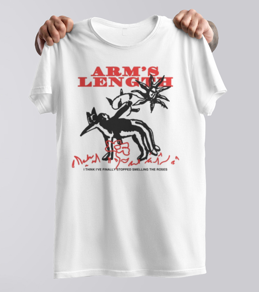 Arm's Length Wolf Red Flower Mystery T-Shirt