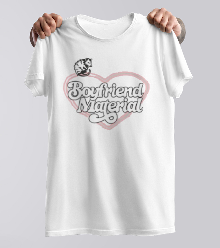 Boyfriend Material Harry Jowsey Naughty Possum Heart Design T-Shirt
