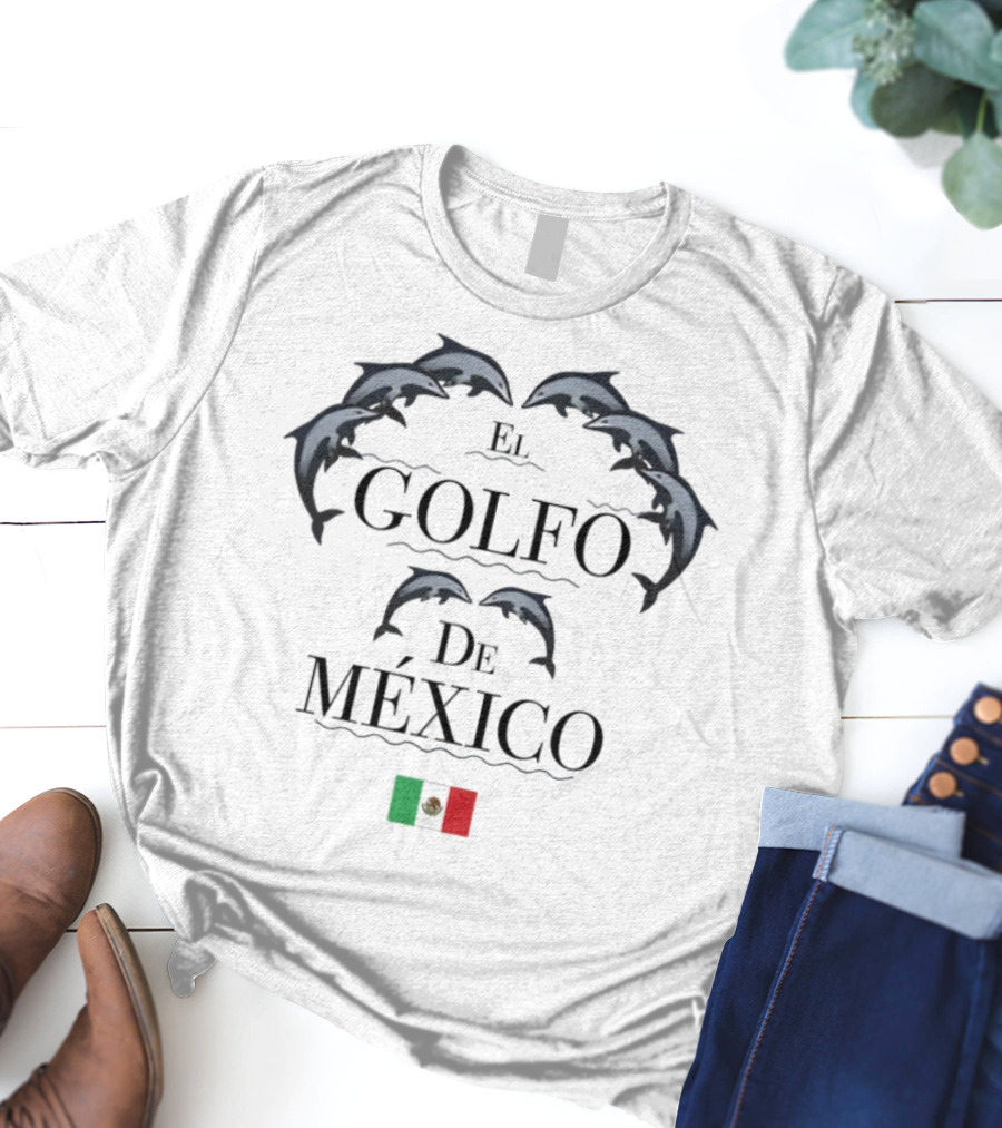 Golfo De México Dolphins Mexican Flag T-Shirt