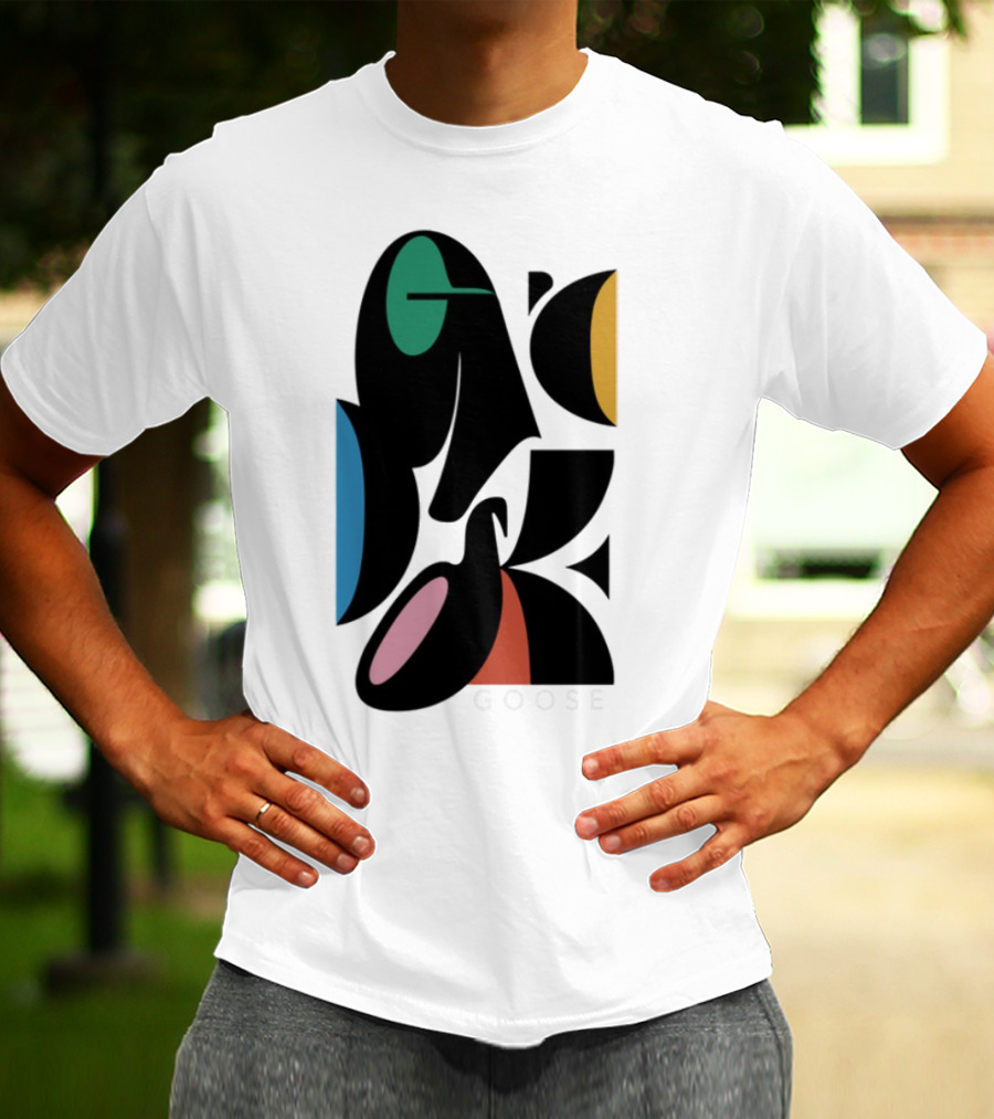 Warp Spheres Goose The Band Colorful Abstract Shapes T-Shirt