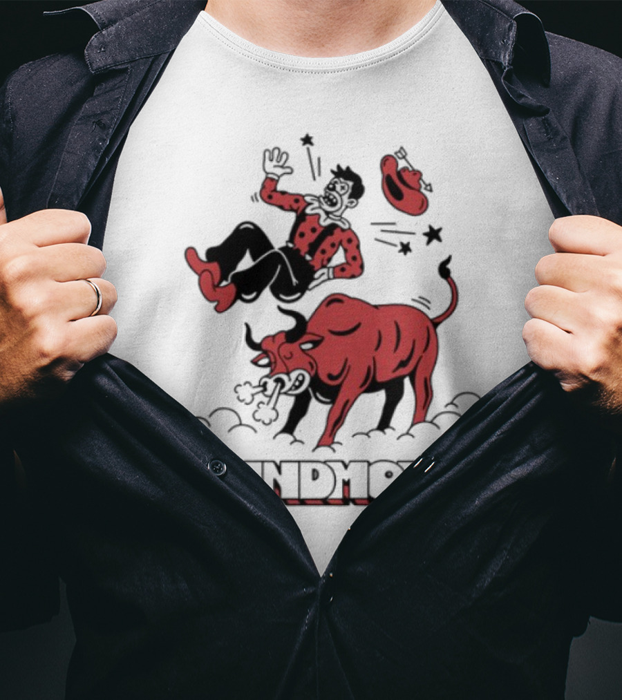 Houndmouth Rodeo Clown Bull Riding Scene T-Shirt