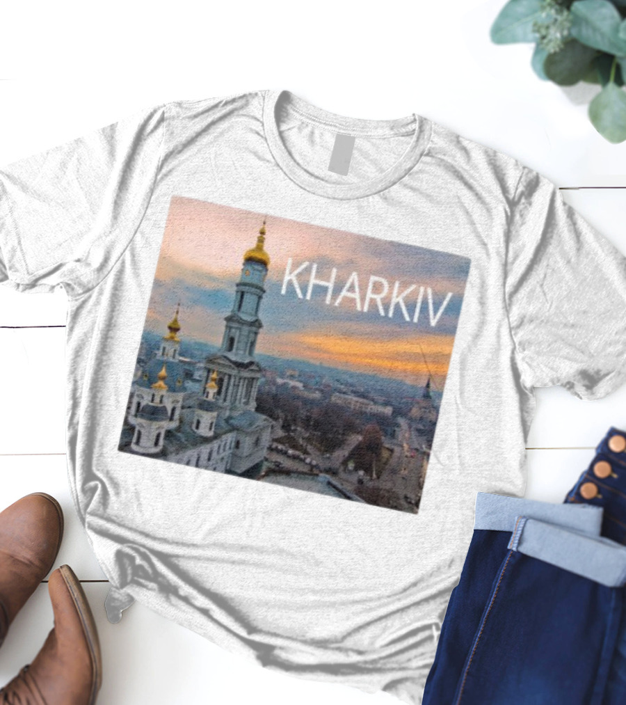 Kharkiv Cityscape With Iconic Golden Domes T-Shirt