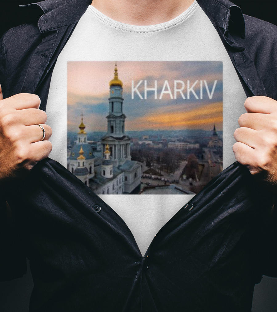 Kharkiv Cityscape With Iconic Golden Domes T-Shirt