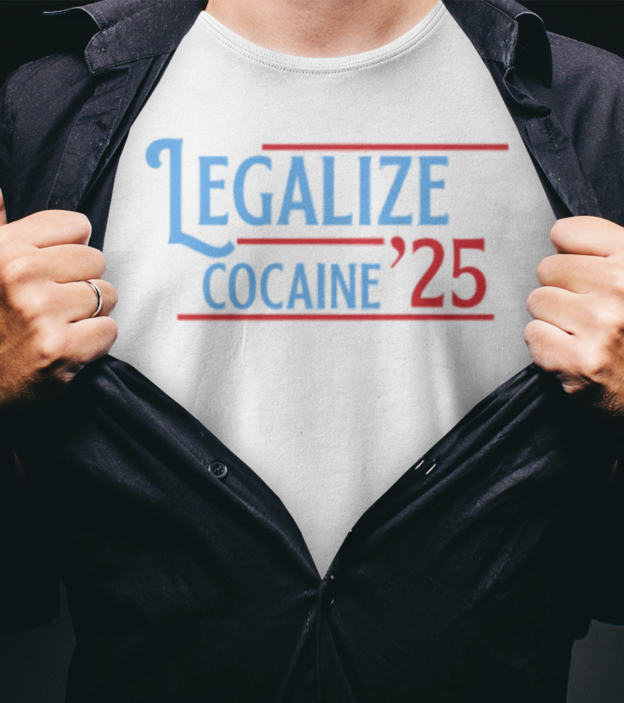 Legalize Cocaine '25 Laughfactorytees Retro Style T-Shirt