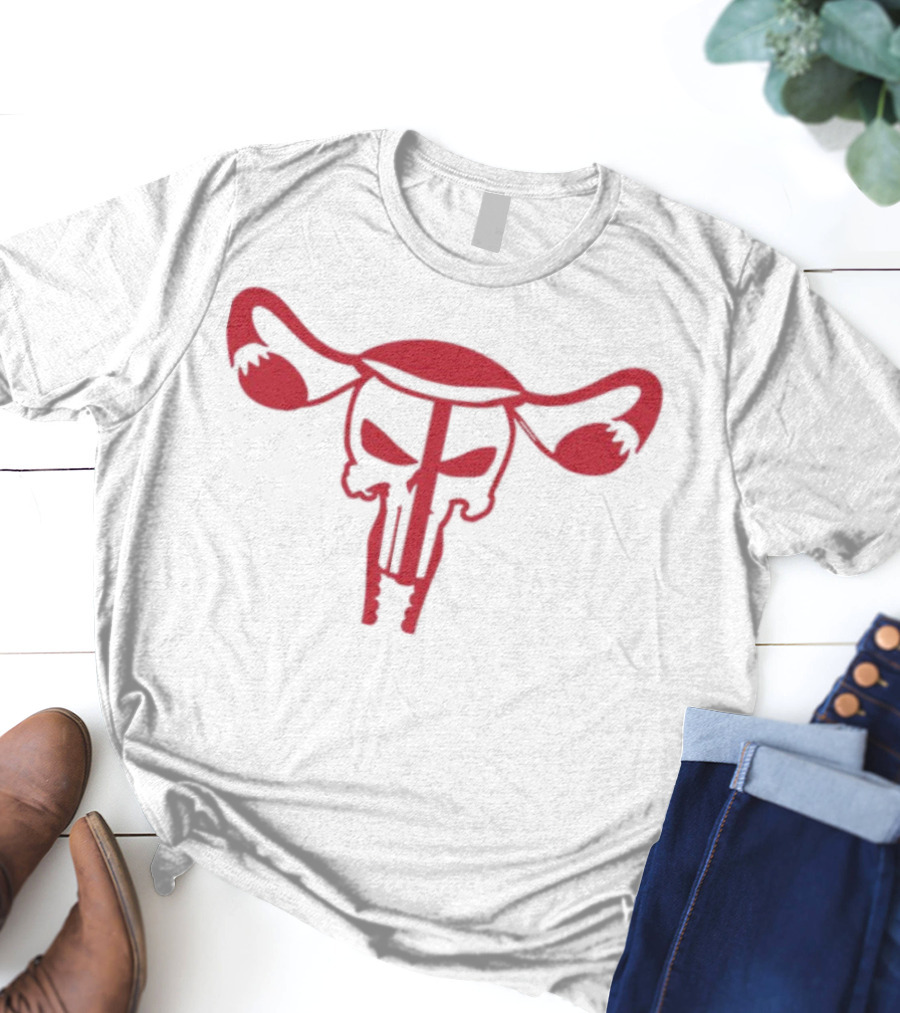 Elizabeth Booker Punishovaries Limited Edition Uterus Punisher Symbol T-Shirt