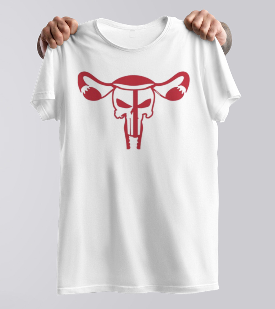 Elizabeth Booker Punishovaries Limited Edition Uterus Punisher Symbol T-Shirt