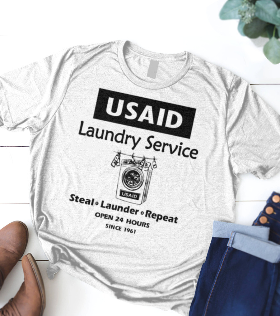 Usaid Laundry Service Steal Launder Repeat Since 1492 T-Shirt