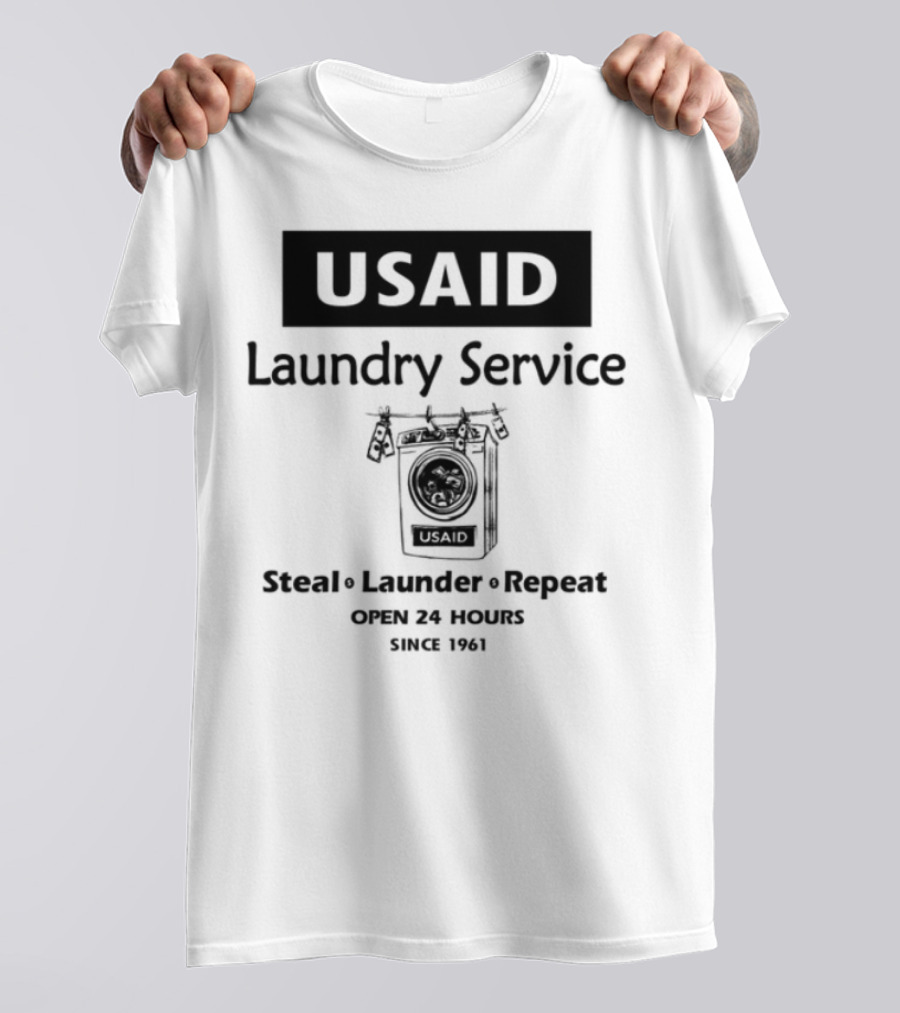 Usaid Laundry Service Steal Launder Repeat Since 1492 T-Shirt