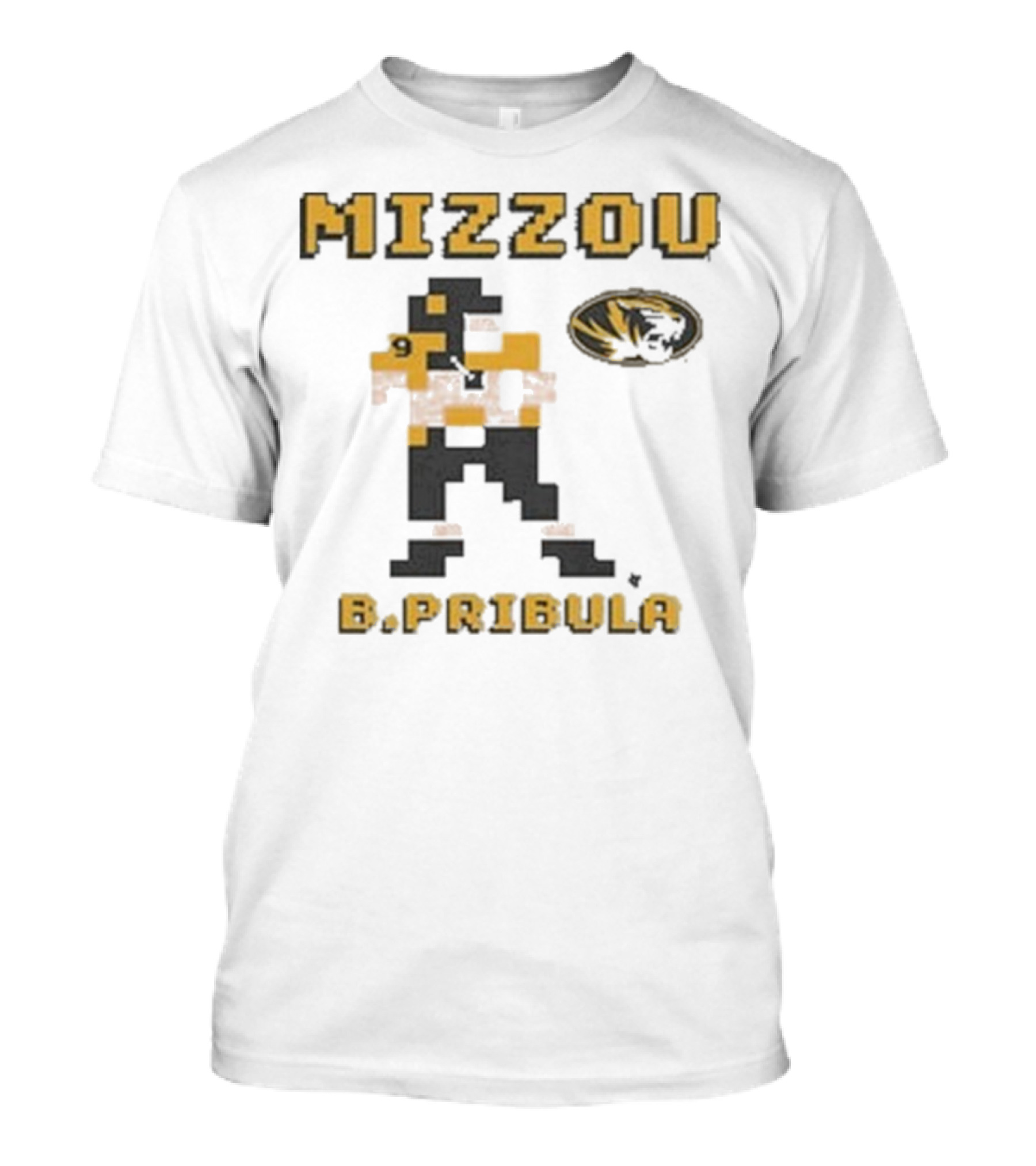 Mizzou B.Pribula 8-Bit Missouri Tigers T-Shirt
