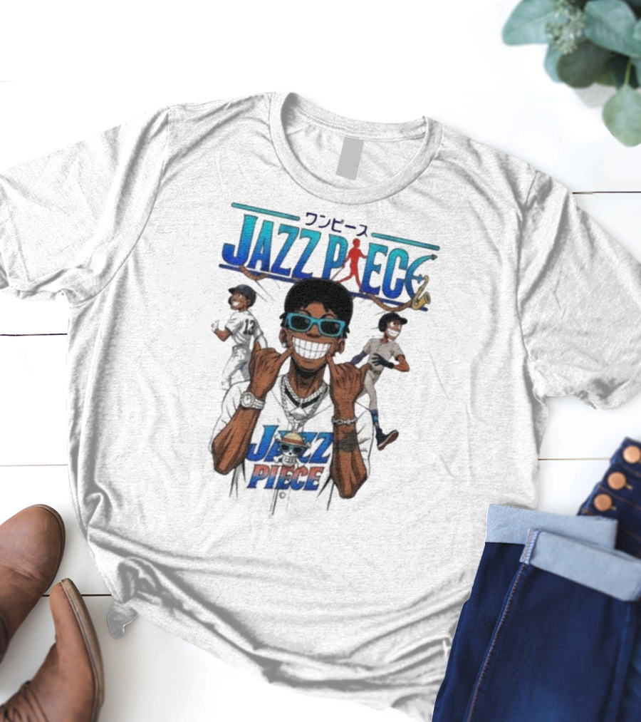 Jazz Piece One Piece New York Yankees MLB Collaboration T-Shirt