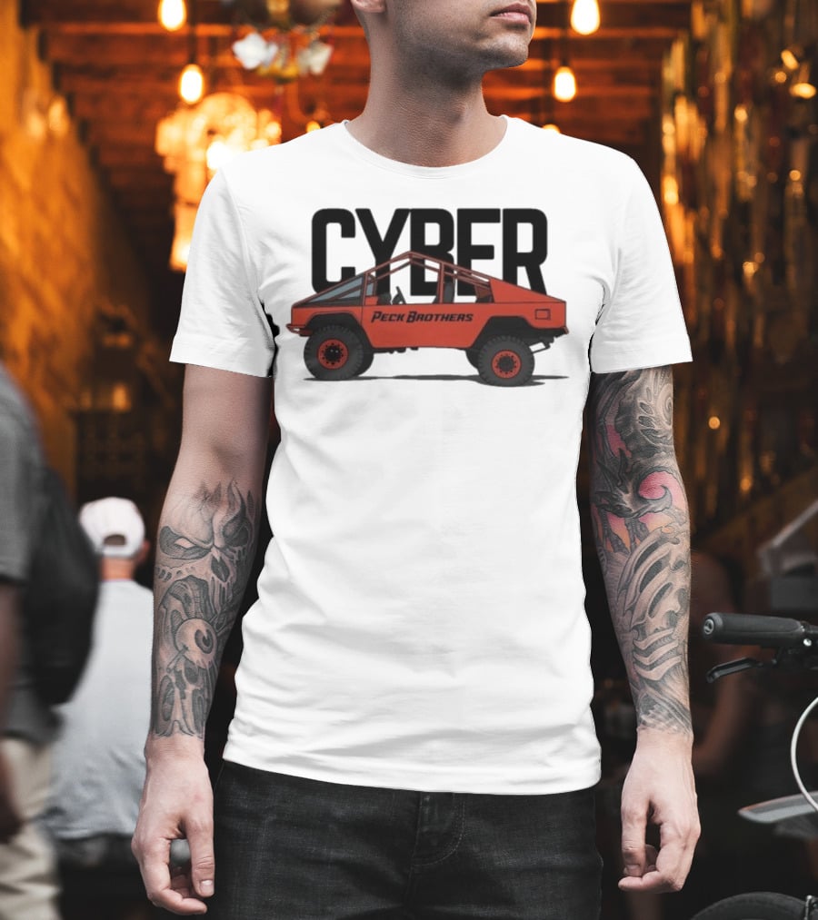 Peck Brothers Cyber Truck Retro Off-Road Adventure T-Shirt
