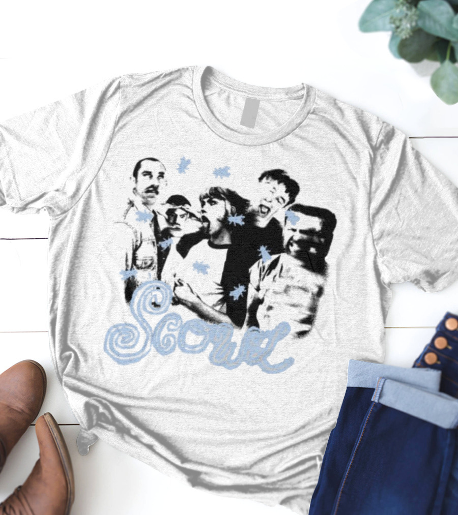Scowl Punk Band Members Silhouettes With Stars T-Shirt