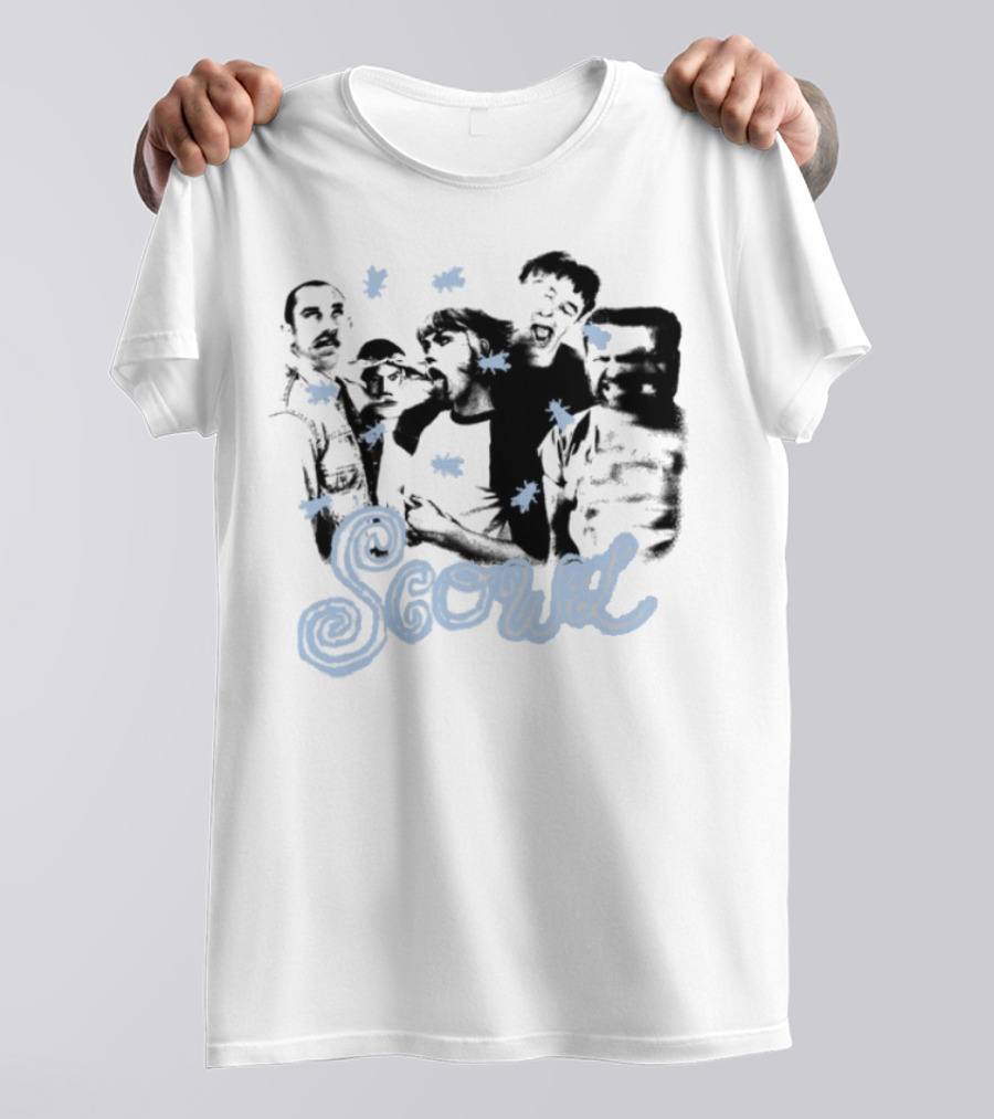 Scowl Punk Band Members Silhouettes With Stars T-Shirt