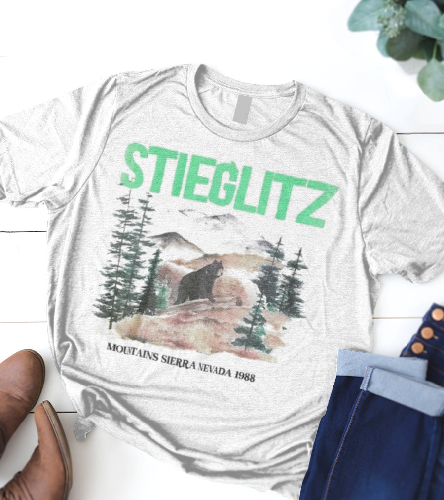 Stieglitz Mountains Sierra Nevada 1988 Pico Wide Skate Forest Scene T-Shirt