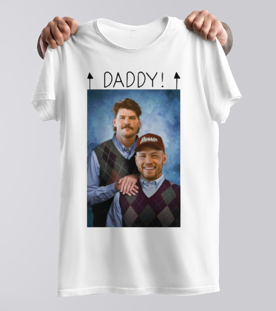 Bussin With The Boys Daddy Vertical Argyle Sweater Duo T-Shirt