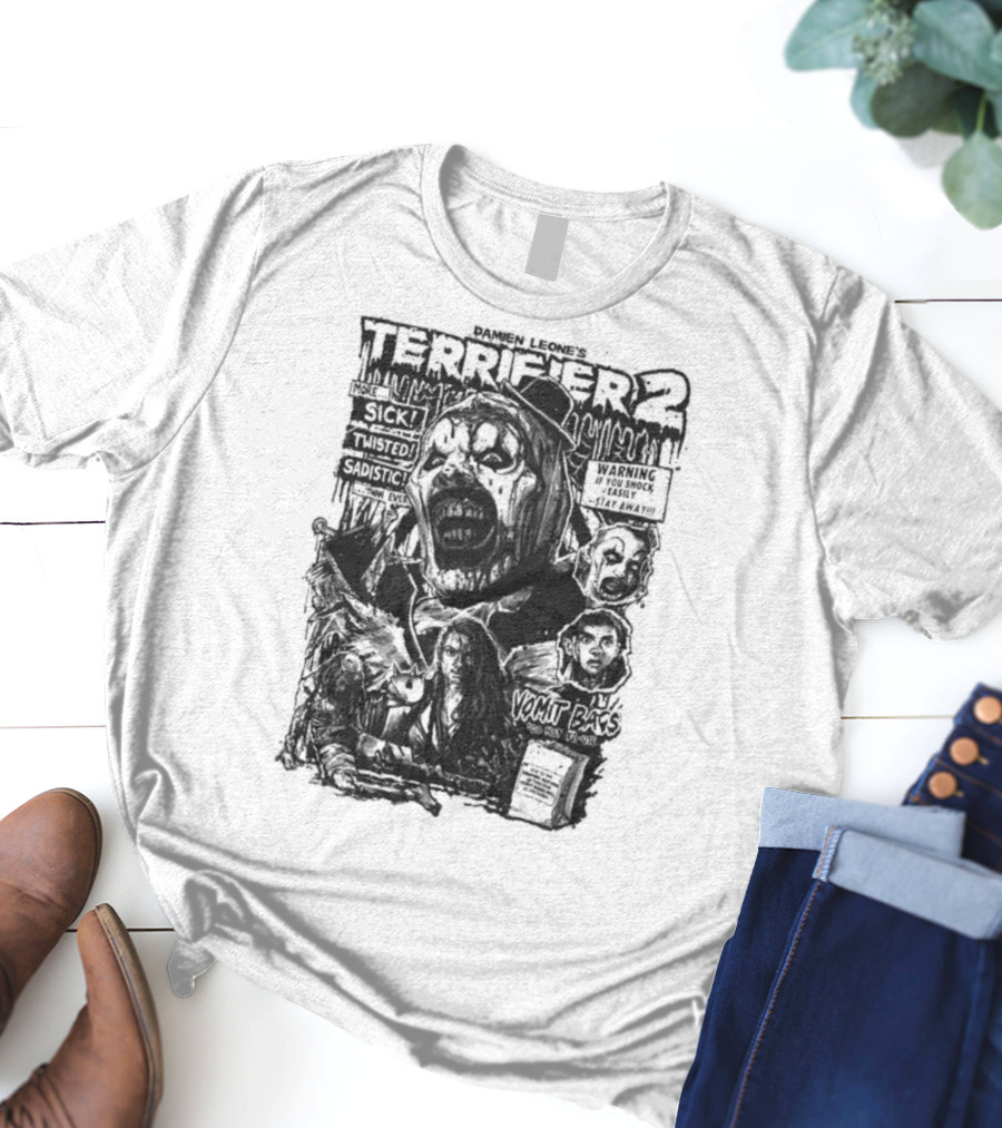 Terrifier 2 More Than Ever Art The Clown Horror Movie Graphic T-Shirt