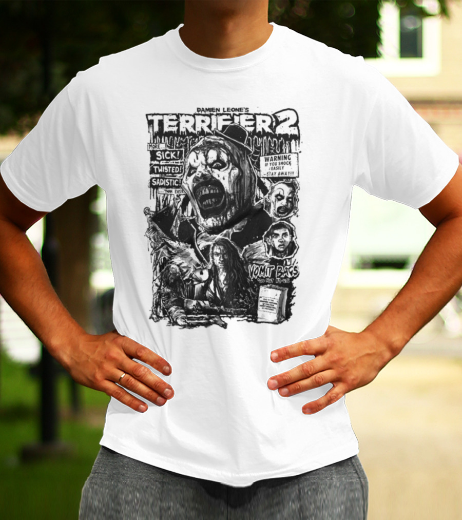 Terrifier 2 More Than Ever Art The Clown Horror Movie Graphic T-Shirt