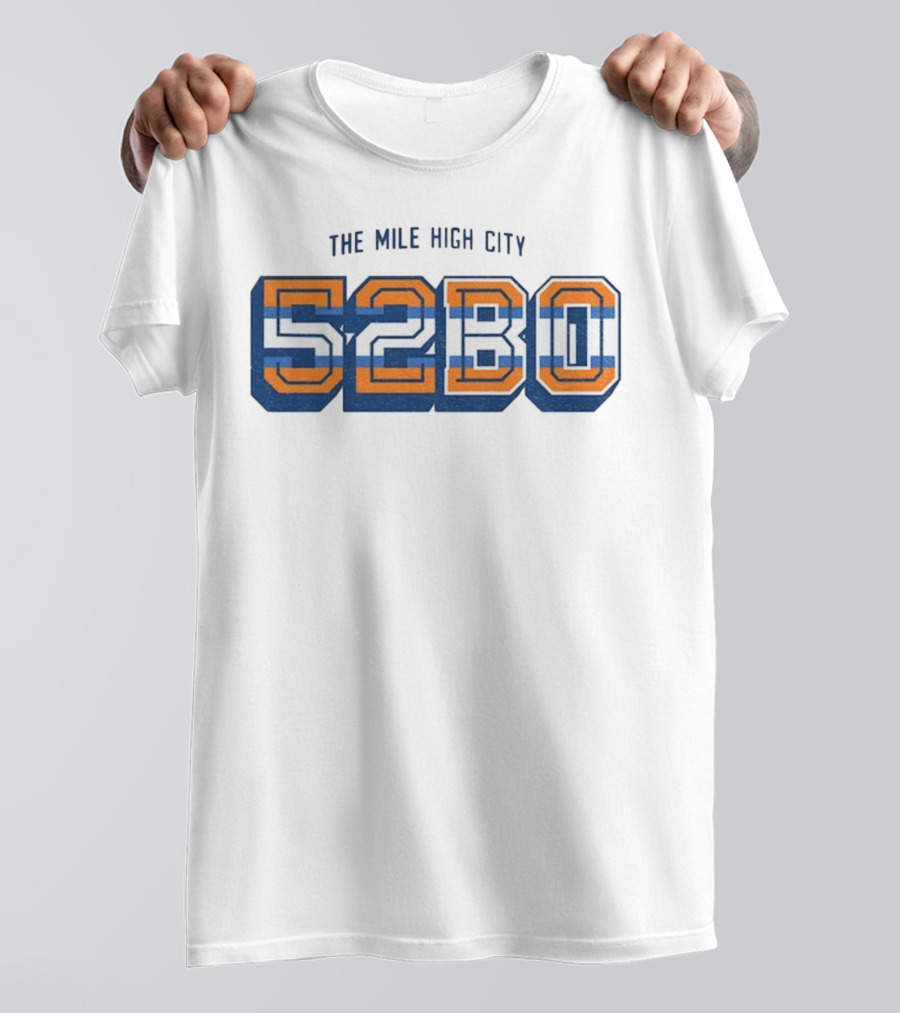The Mile High City 5280 DNVR Retro Sports Style T-Shirt