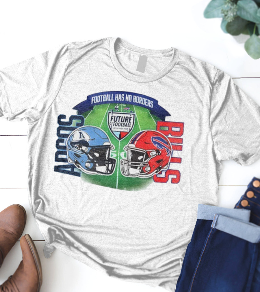 Toronto Argonauts Buffalo Bills Helmet Football Has No Borders Future Football T-Shirt