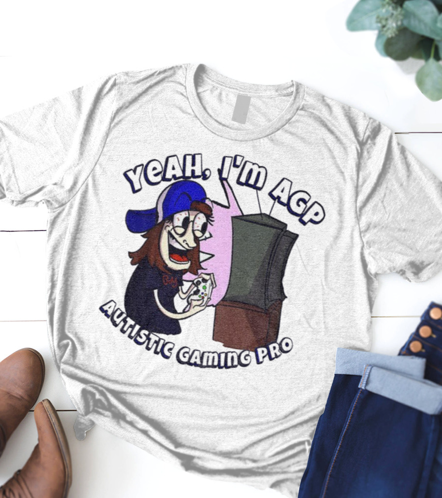 Yeah I’m AGP Autistic Gaming Pro Controller Cartoon T-Shirt