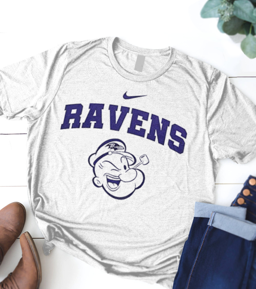 Baltimore Ravens X Popeye I Yam What I Yam Nike Collaboration T-Shirt