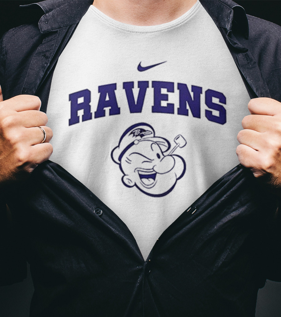 Baltimore Ravens X Popeye I Yam What I Yam Nike Collaboration T-Shirt