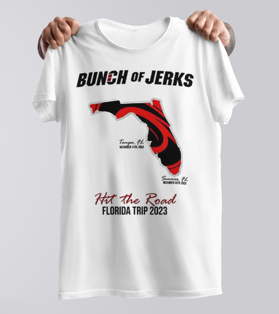 Bunch Of Jerks Hit The Road Florida Trip 2023 State Adventure T-Shirt
