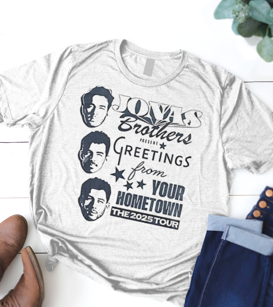 Jonas Brothers Greetings From Your Hometown The 2025 Tour T-Shirt