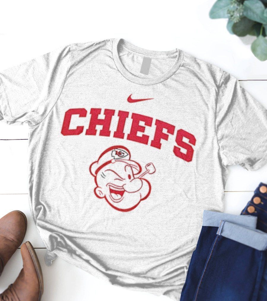 Kansas City Chiefs Popeye I Yam What I Yam Nike Collaboration T-Shirt