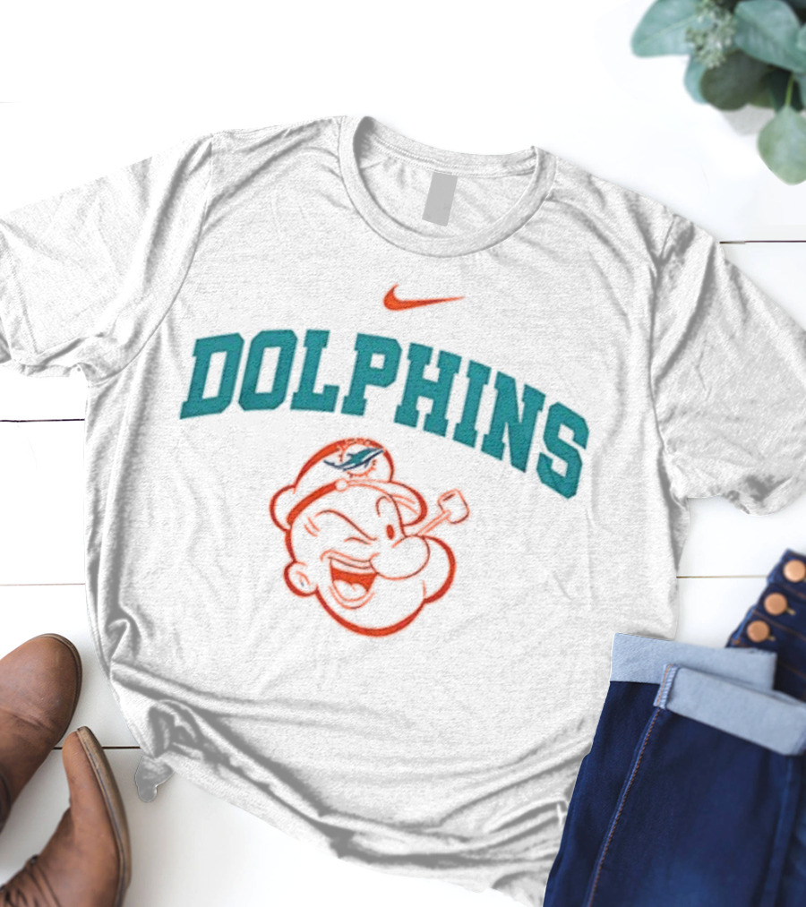 Miami Dolphins Nike X Popeye I Yam What I Yam T-Shirt