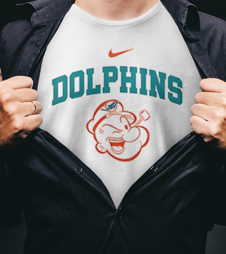 Miami Dolphins Nike X Popeye I Yam What I Yam T-Shirt