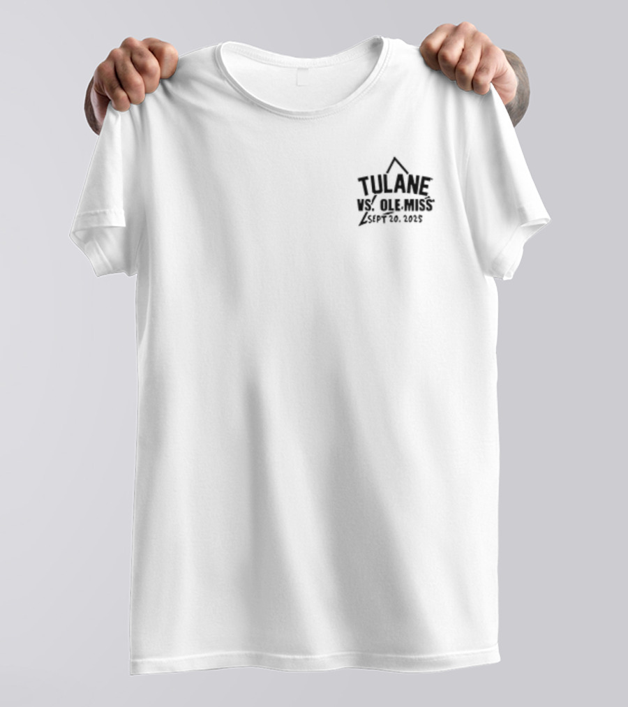 Ole Miss Rebels Vs Tulane Green Wave 2025 Star And Skull T-Shirt