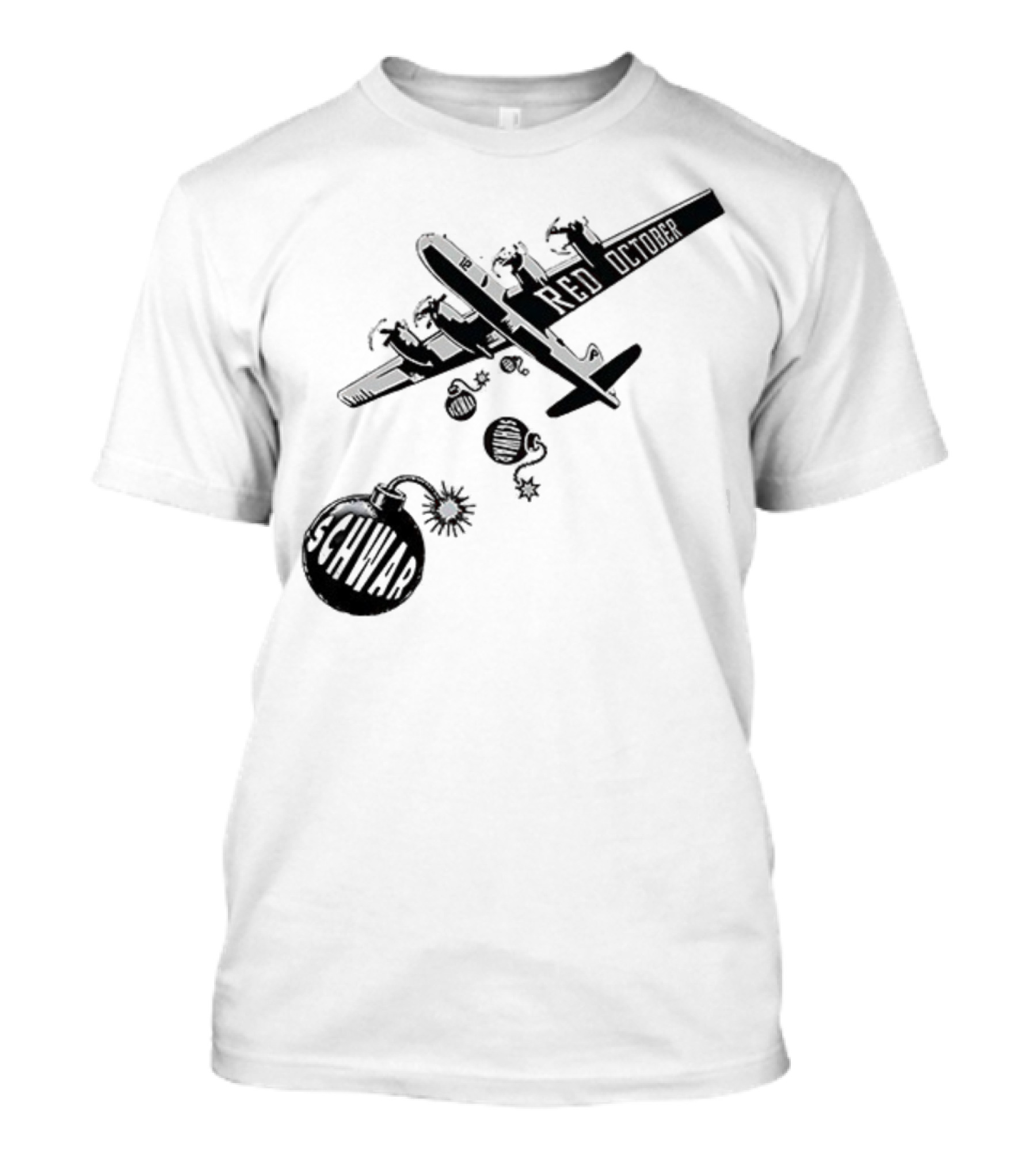 Philadelphia Phillies Red October Schwarbombs Away City Skyline Airplane رسالة قصف Blimp Explosion T-Shirt