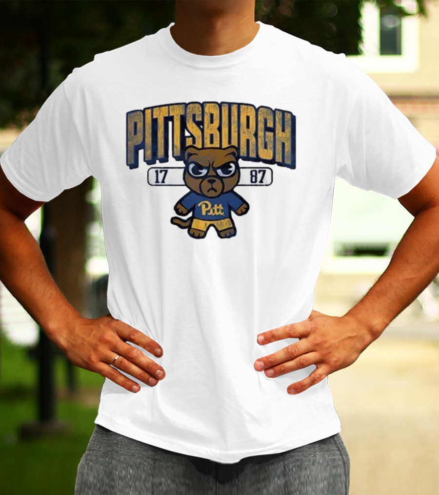 Pittsburgh Panthers 1787 Pitt Tokyodaichi Collaboration Bear T-Shirt