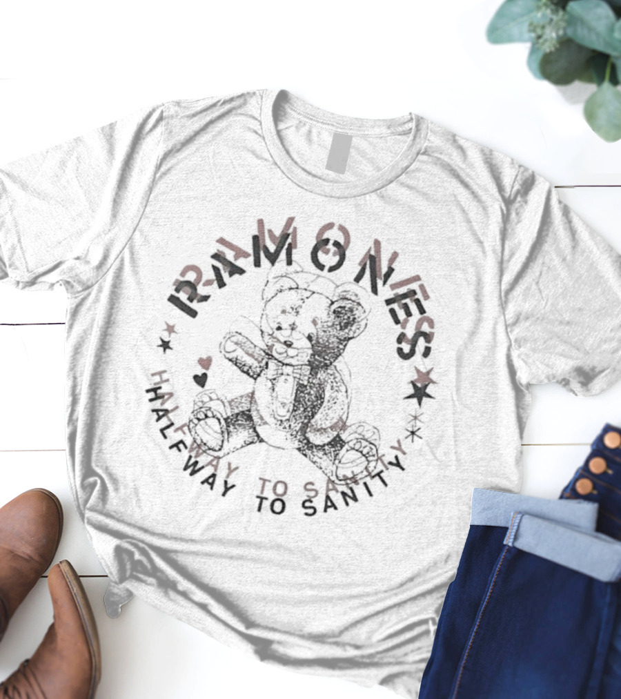 Ramones Halfway To Sanity Bear Graphic T-Shirt