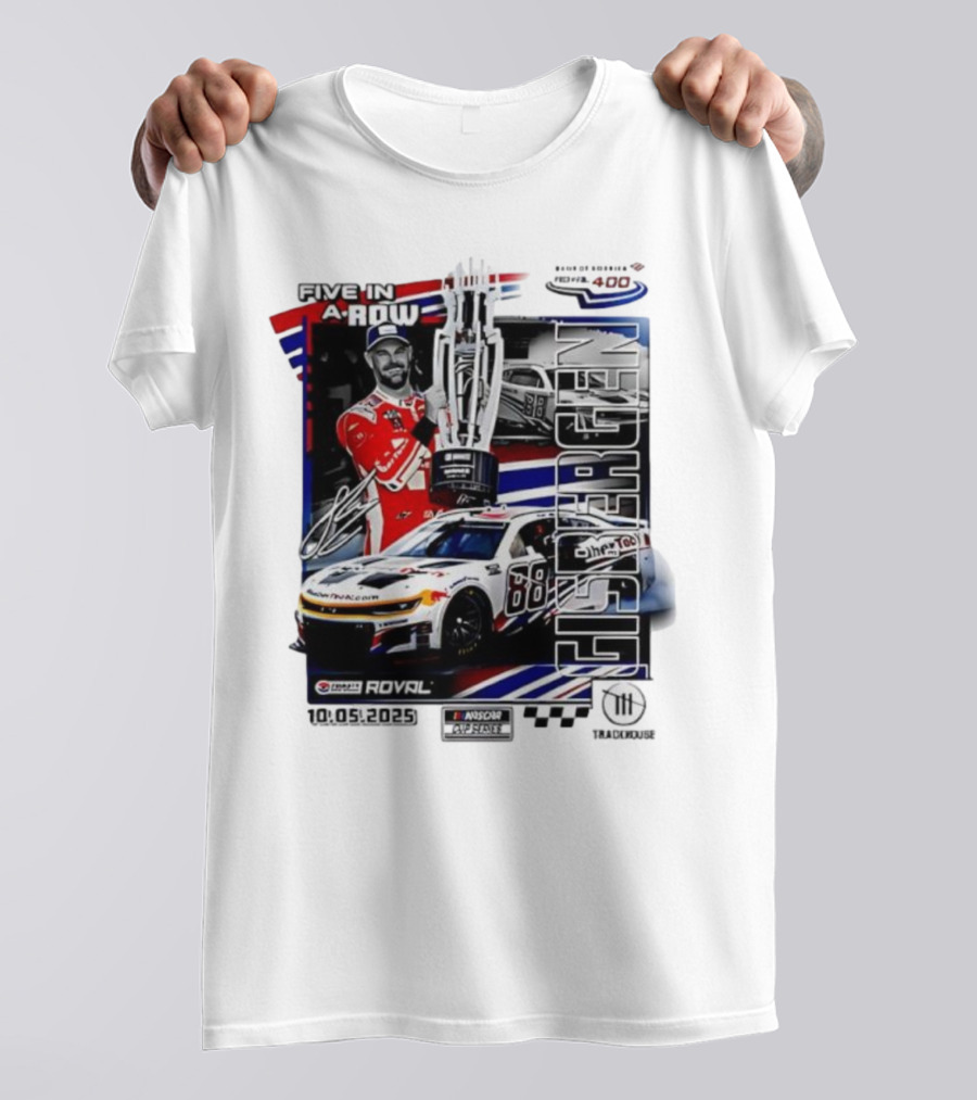 Shane Van Gisbergen NASCAR Cup Series Win Five In A Row 2025 Bank Of America ROVAL 400 T-Shirt