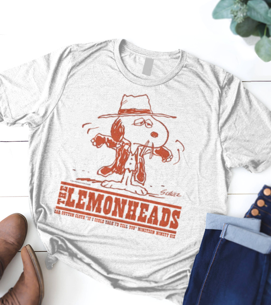 Lemonheads Car Button Cloth 1996 Album If I Could Talk I'd Tell You Snoopy T-Shirt