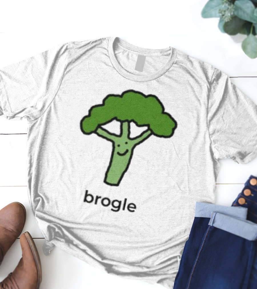 Dalesbits Brogle Happy Broccoli Pun T-Shirt