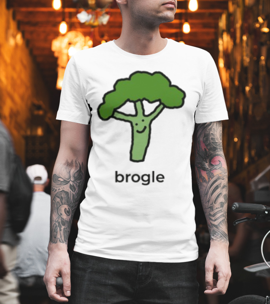 Dalesbits Brogle Happy Broccoli Pun T-Shirt