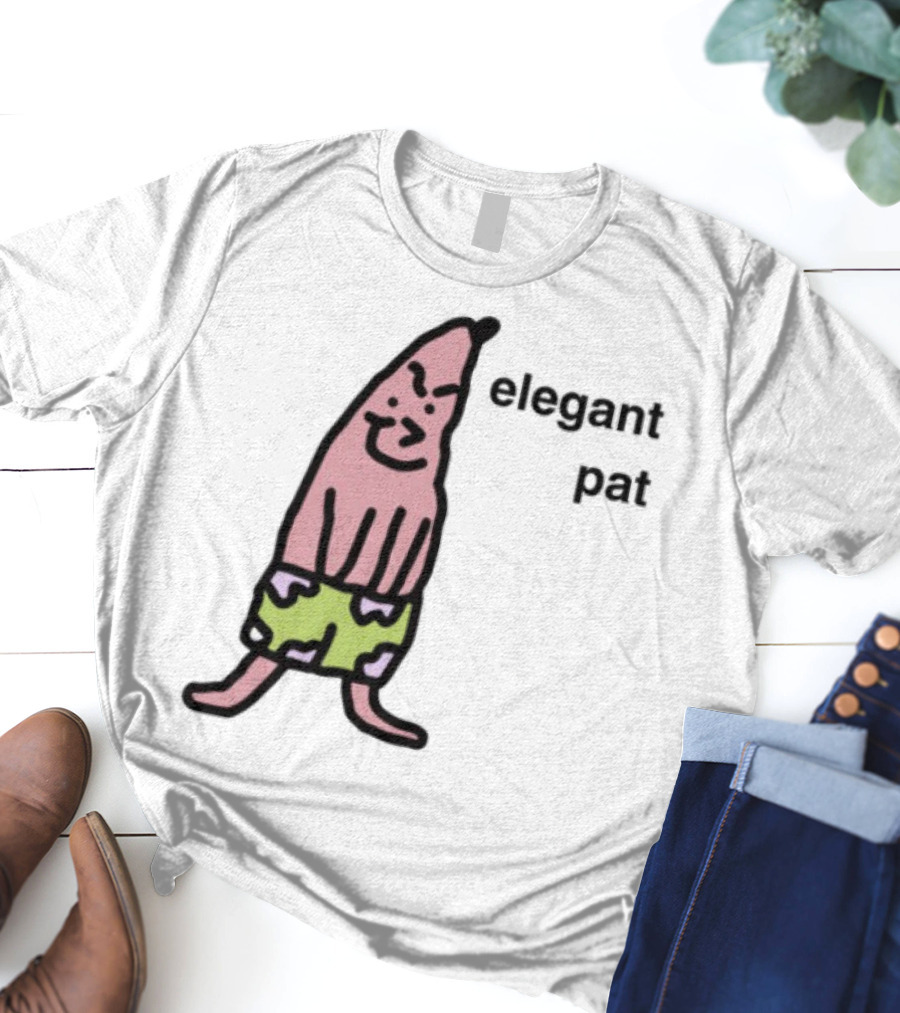 Elegant Pat Character Green Shorts Pose T-Shirt