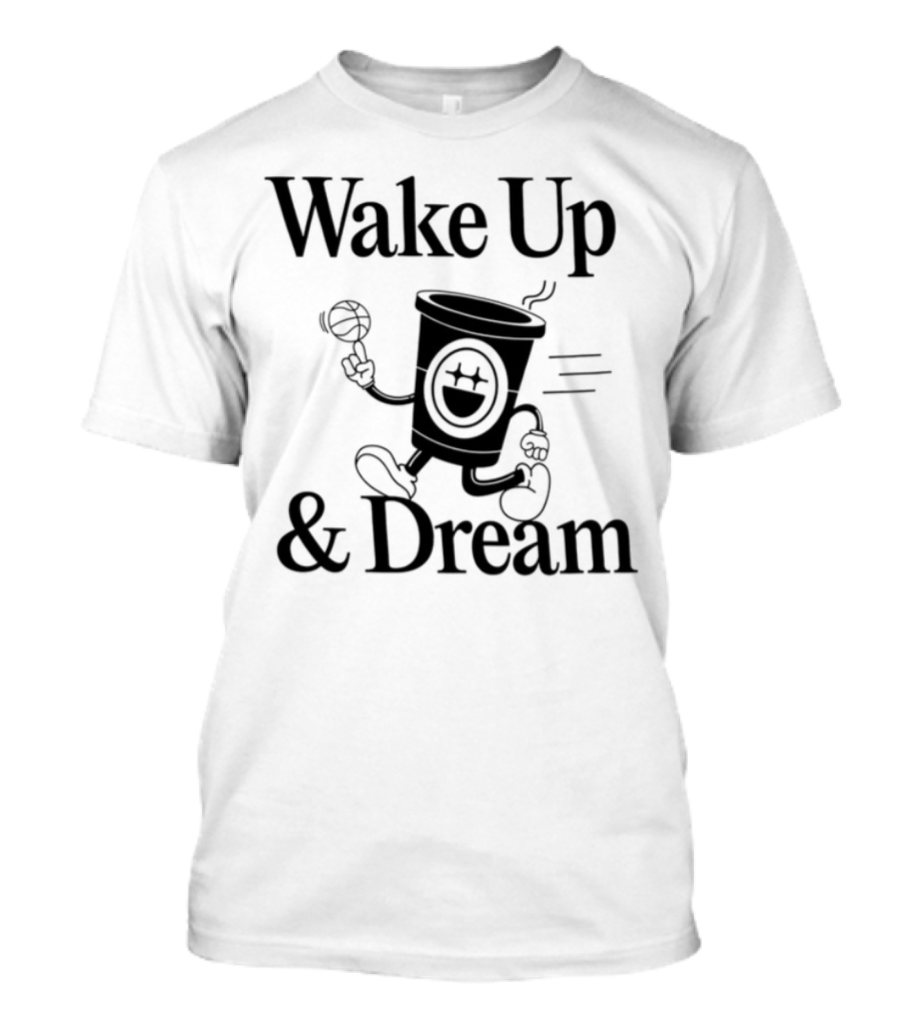 Enjoy Bigface Wake Up & Dream Coffee Cup Character T-Shirt