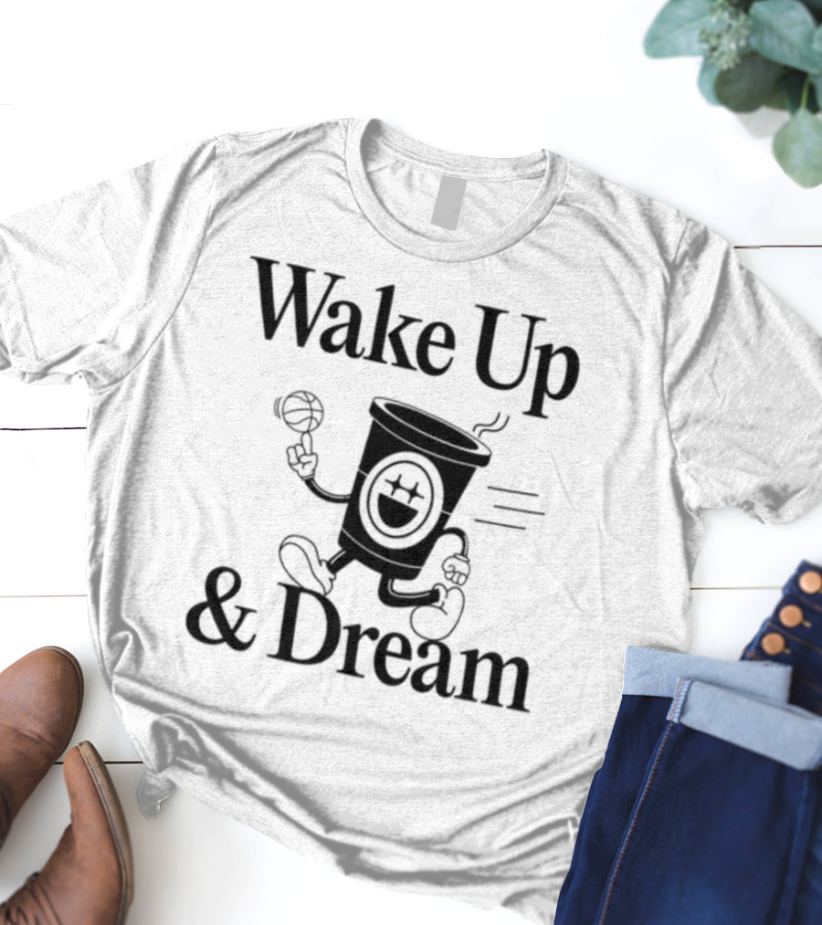 Enjoy Bigface Wake Up & Dream Coffee Cup Character T-Shirt
