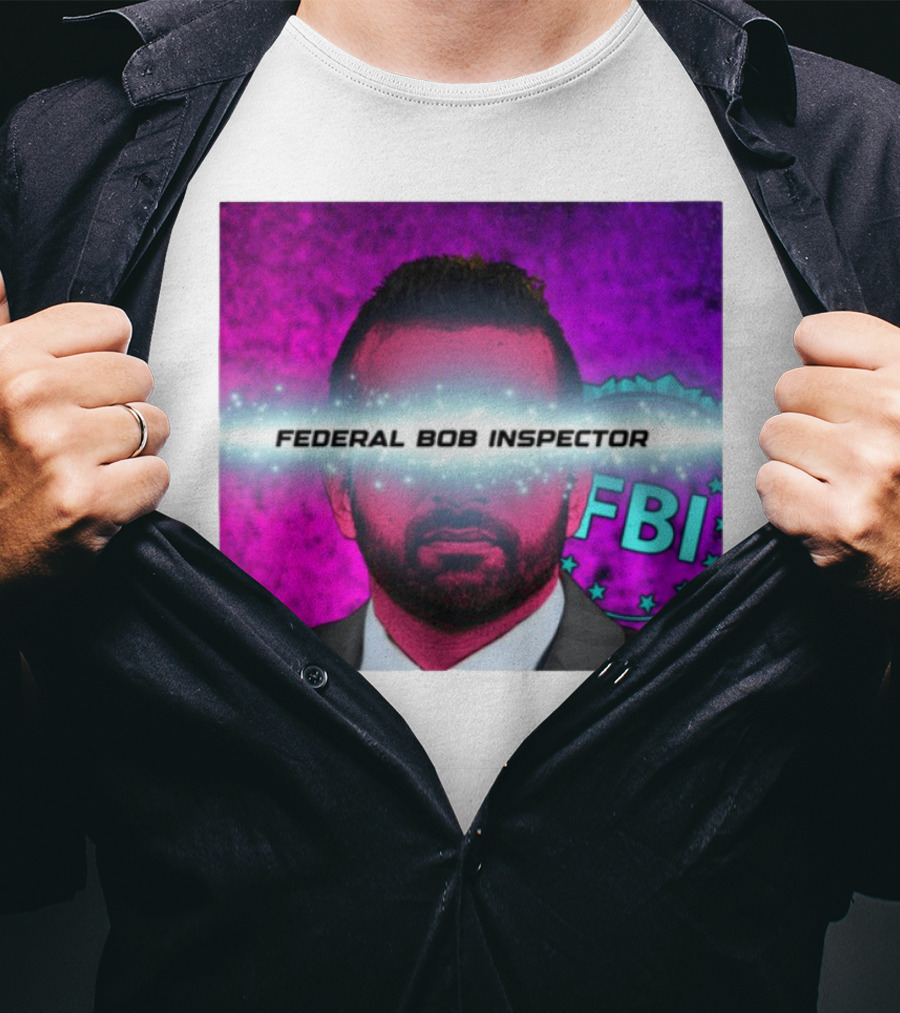 Federal Bob Inspector FBI Parody Pink Background T-Shirt