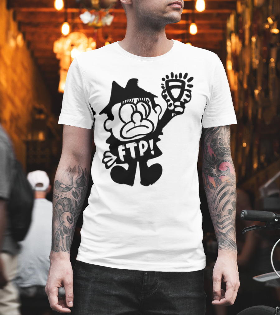 Ftp Slawn Character Holding Light Bulb T-Shirt