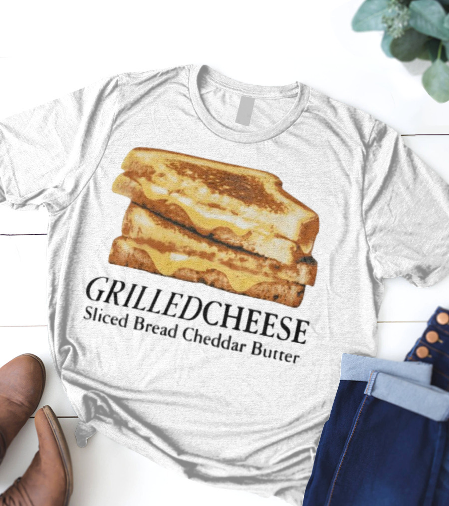 Grilled Cheese Sliced Bread Cheddar Butter Stack T-Shirt