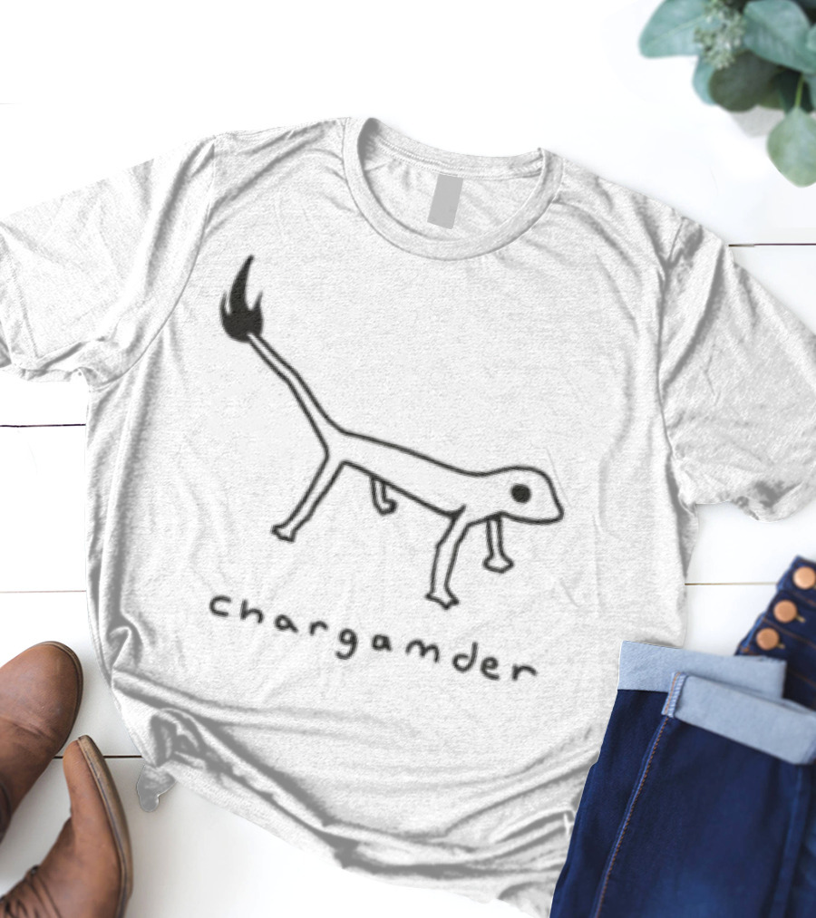 K45ink Chargamder Hand-Drawn Minimalist Charmander T-Shirt