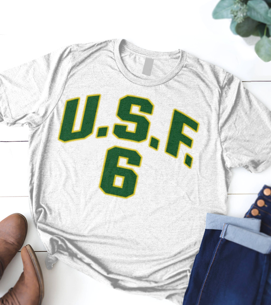 Kevin Garnett U.S.F 6 Basketball Number Retro Style T-Shirt