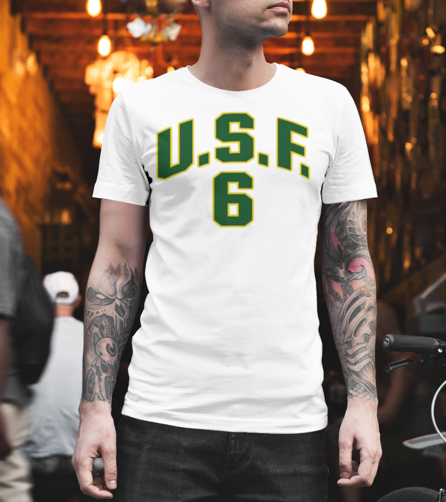 Kevin Garnett U.S.F 6 Basketball Number Retro Style T-Shirt